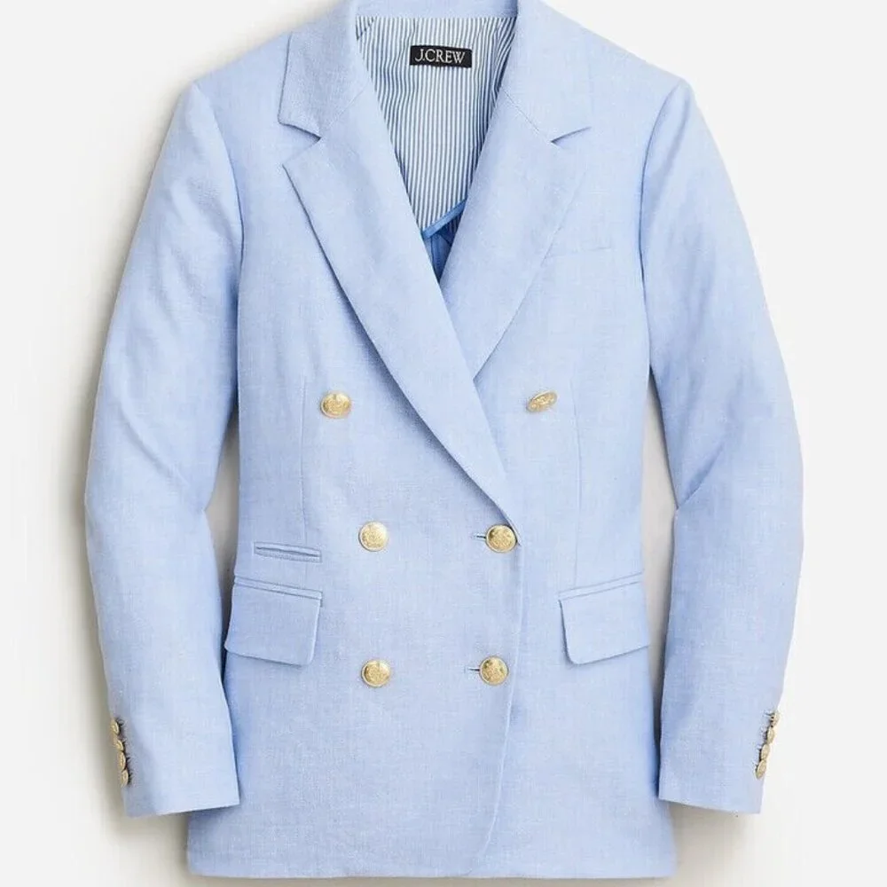 J. Crew Double-Breasted Bristol Linen Blazer**20 - Picture 2 of 5